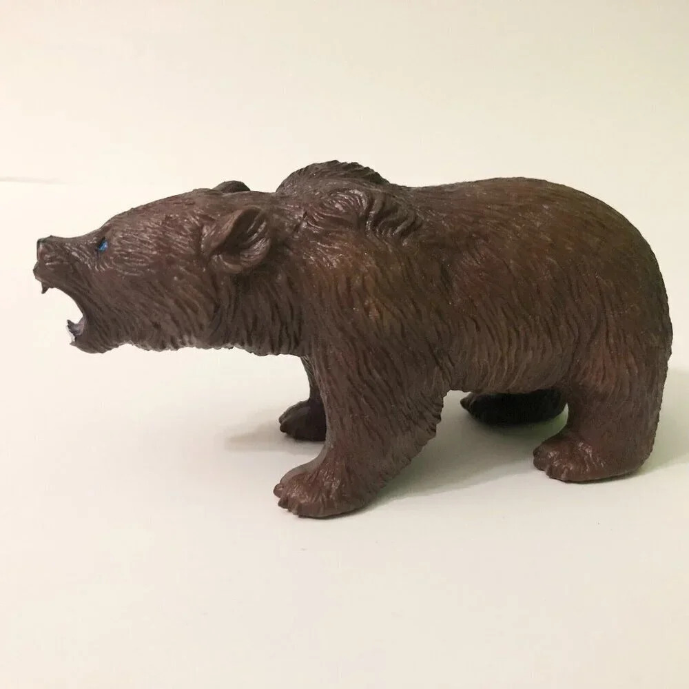 Vintage AAA Hard Rubber PVC Bear Realistic Animal Figure 5.5 Inch Long